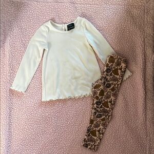 Cynthia Rowley Ivory Ribbed Knit Top